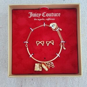 Juicy Couture Heart Bracelet & Earrings Set